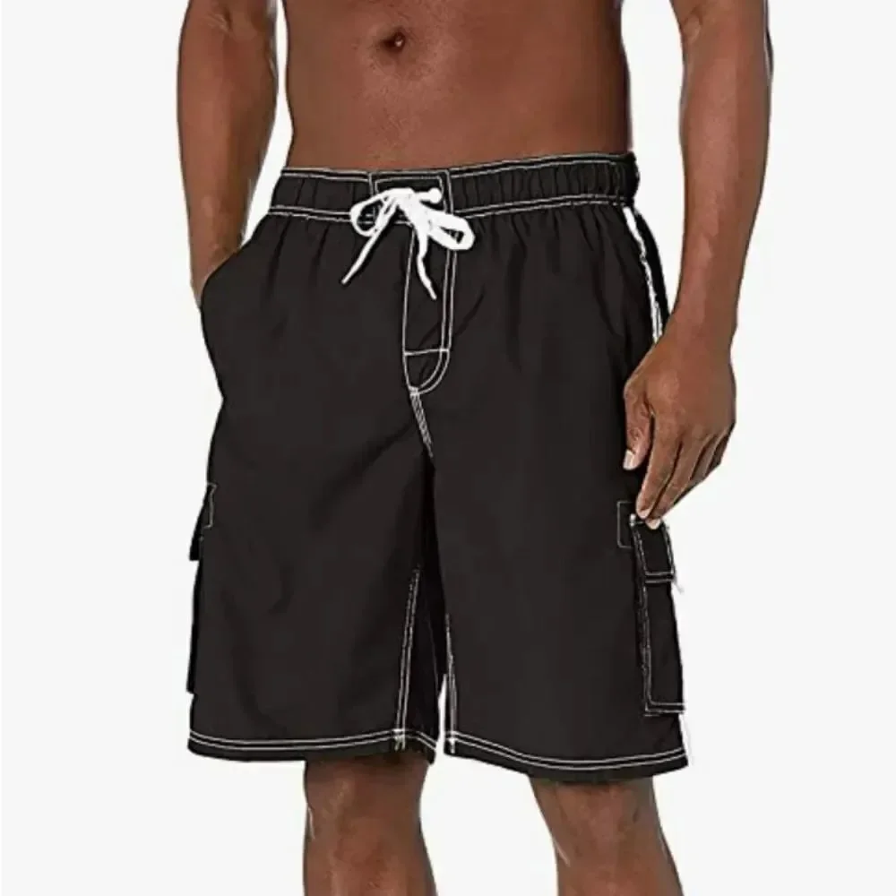 NWOT Kanu Surf black and white swim trunks